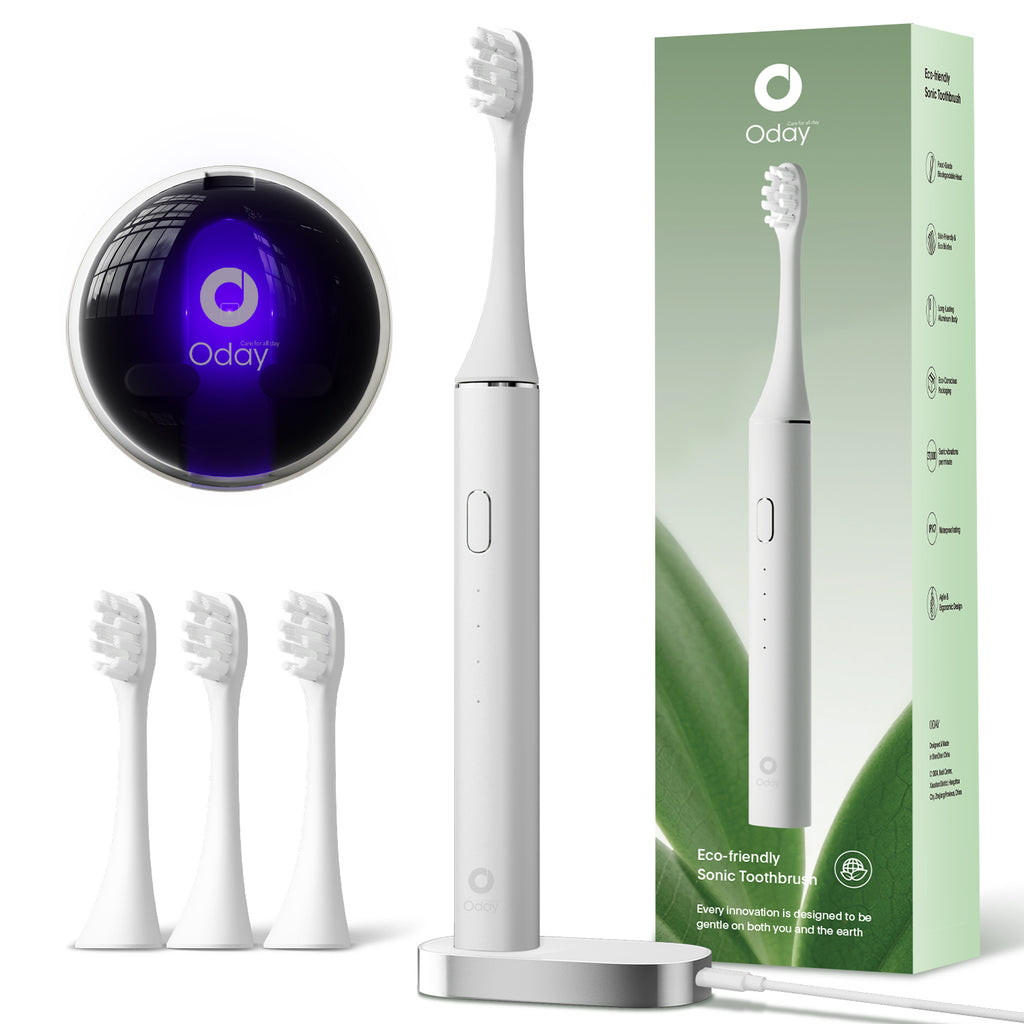 ODAY Sonic Electric Toothbrush, Wireless Charging, IPX7 Waterproof, 1 Month+ Battery