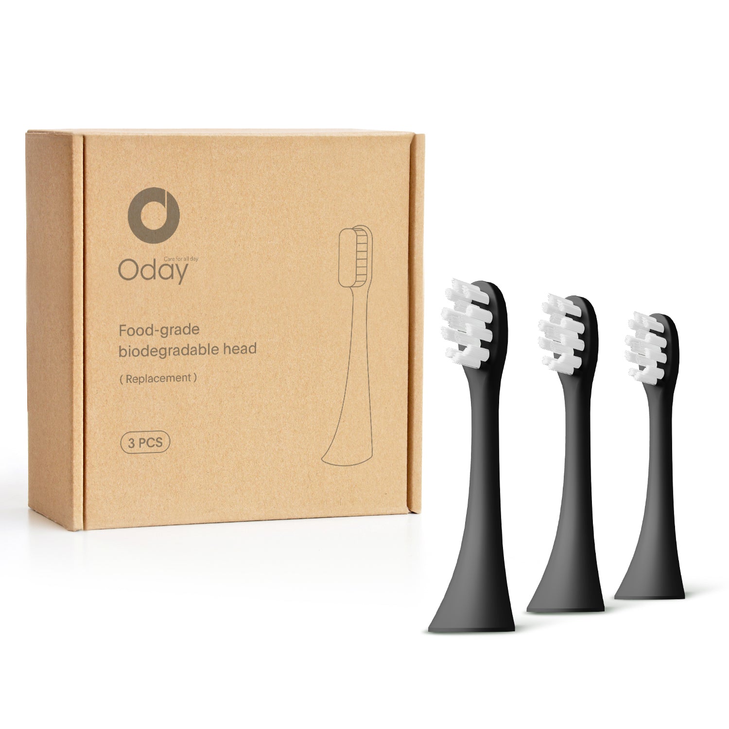 ODAY Electric Toothbrush Heads, Long-Lasting Replacement Brush Heads, Compatible Only with Sonic Electric Toothbrush White - Pack of 3