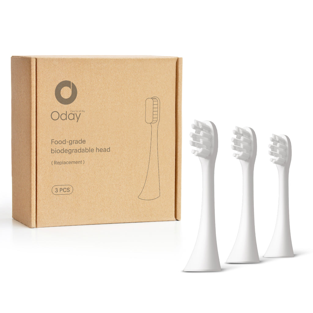 ODAY Electric Toothbrush Heads, Long-Lasting Replacement Brush Heads, Compatible Only with Sonic Electric Toothbrush White - Pack of 3