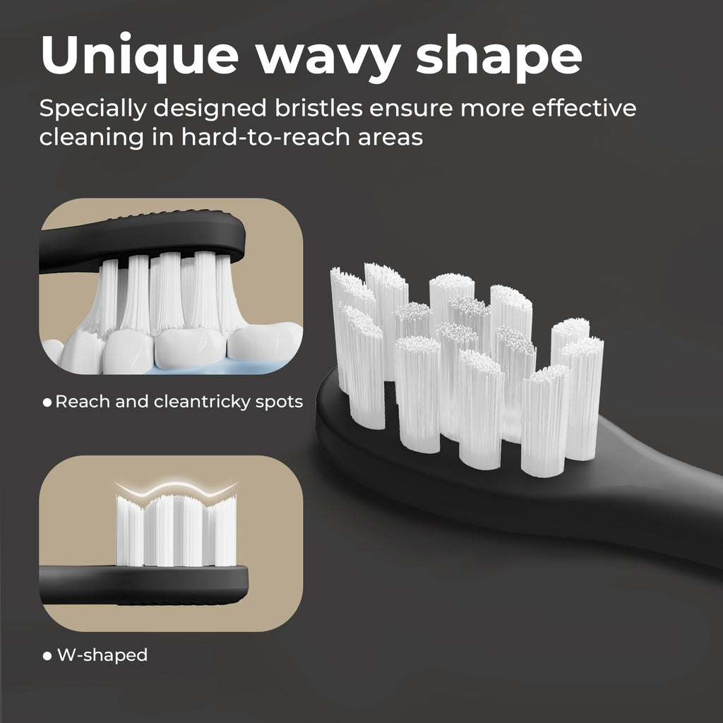 ODAY Electric Toothbrush Heads, Long-Lasting Replacement Brush Heads, Compatible Only with Sonic Electric Toothbrush White - Pack of 3