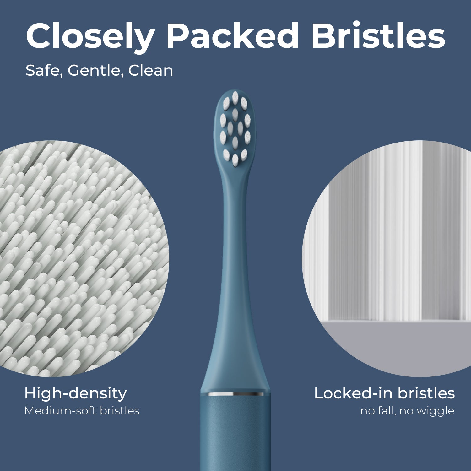 ODAY Electric Toothbrush Heads, Long-Lasting Replacement Brush Heads, Compatible Only with Sonic Electric Toothbrush White - Pack of 3