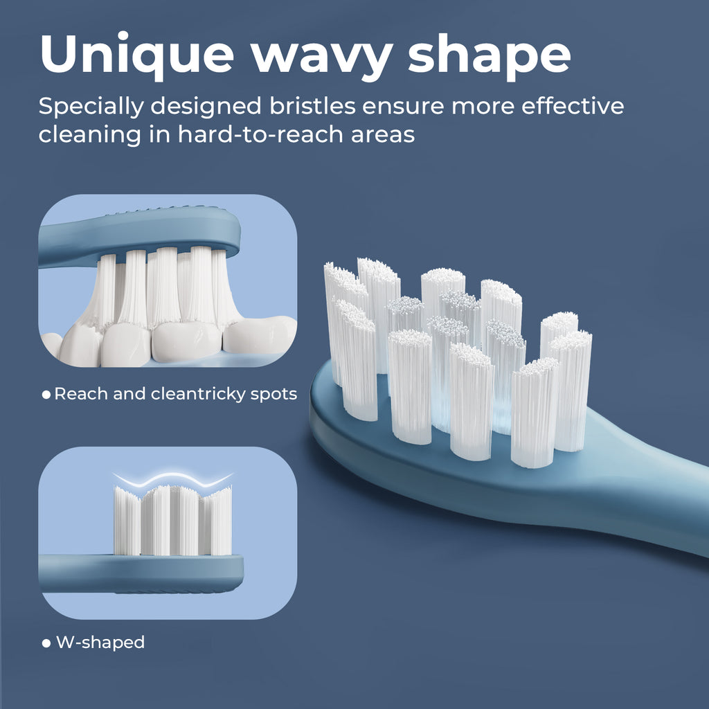 ODAY Electric Toothbrush Heads, Long-Lasting Replacement Brush Heads, Compatible Only with Sonic Electric Toothbrush White - Pack of 3