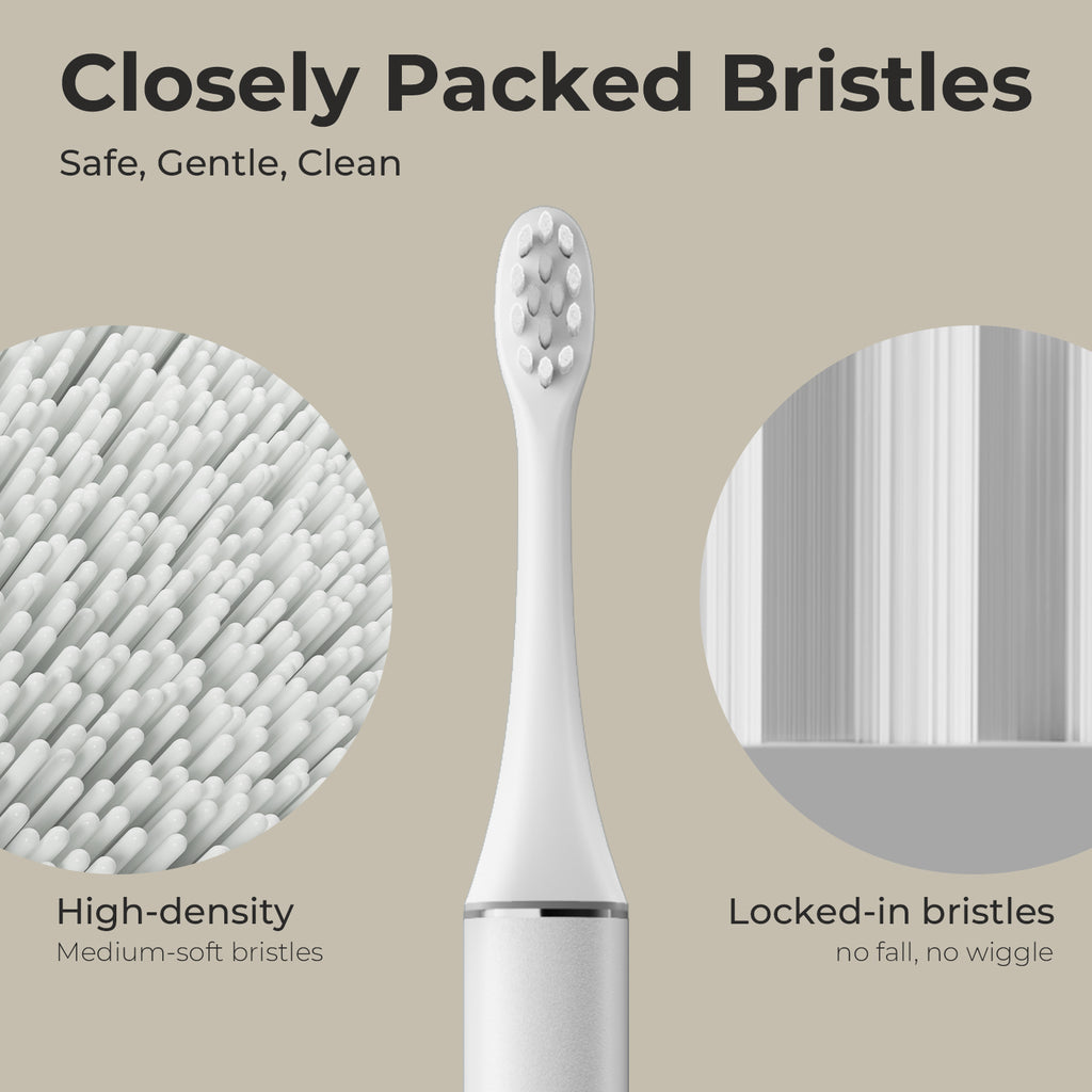 ODAY Electric Toothbrush Heads, Long-Lasting Replacement Brush Heads, Compatible Only with Sonic Electric Toothbrush White - Pack of 3