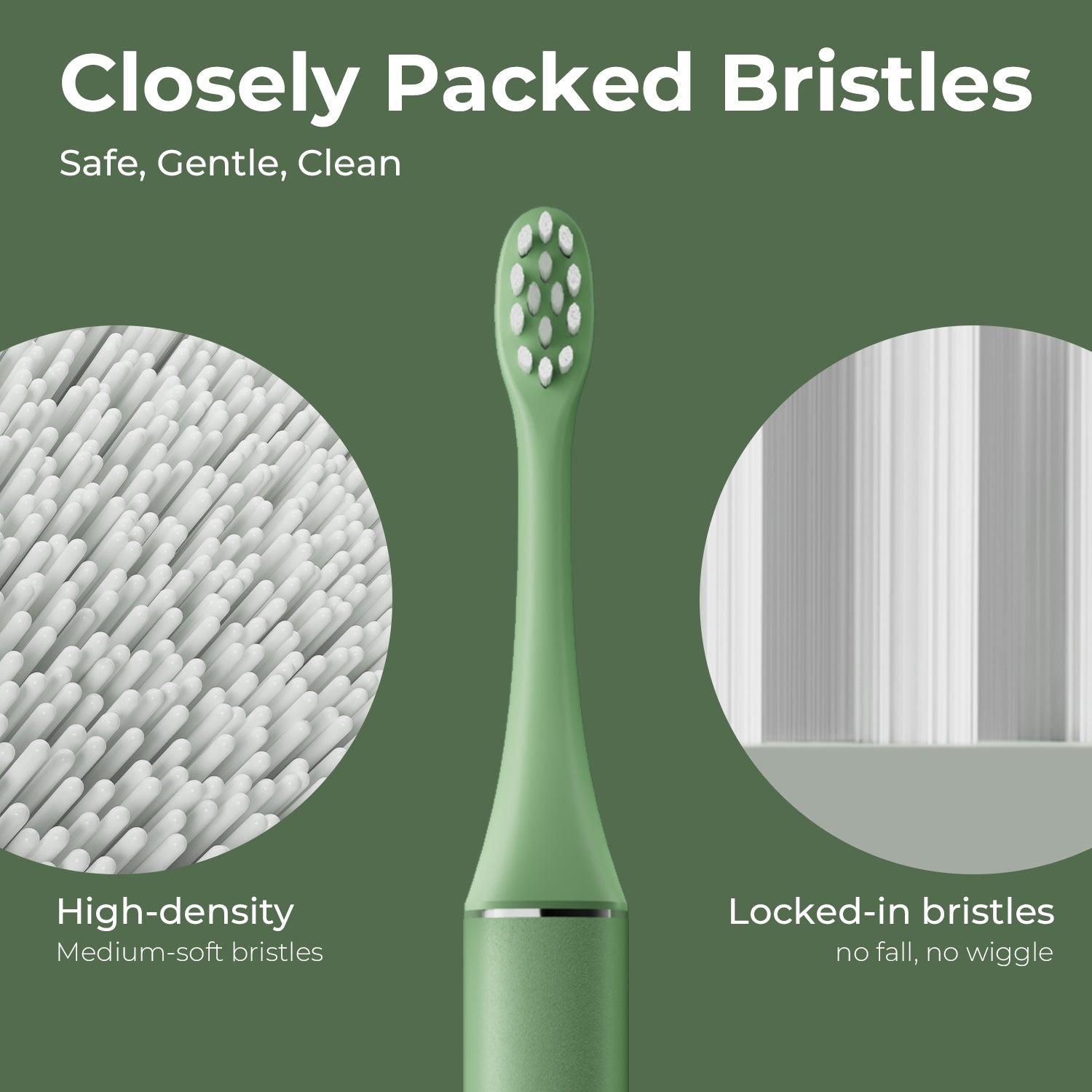 ODAY Electric Toothbrush Heads, Long-Lasting Replacement Brush Heads, Compatible Only with Sonic Electric Toothbrush White - Pack of 3