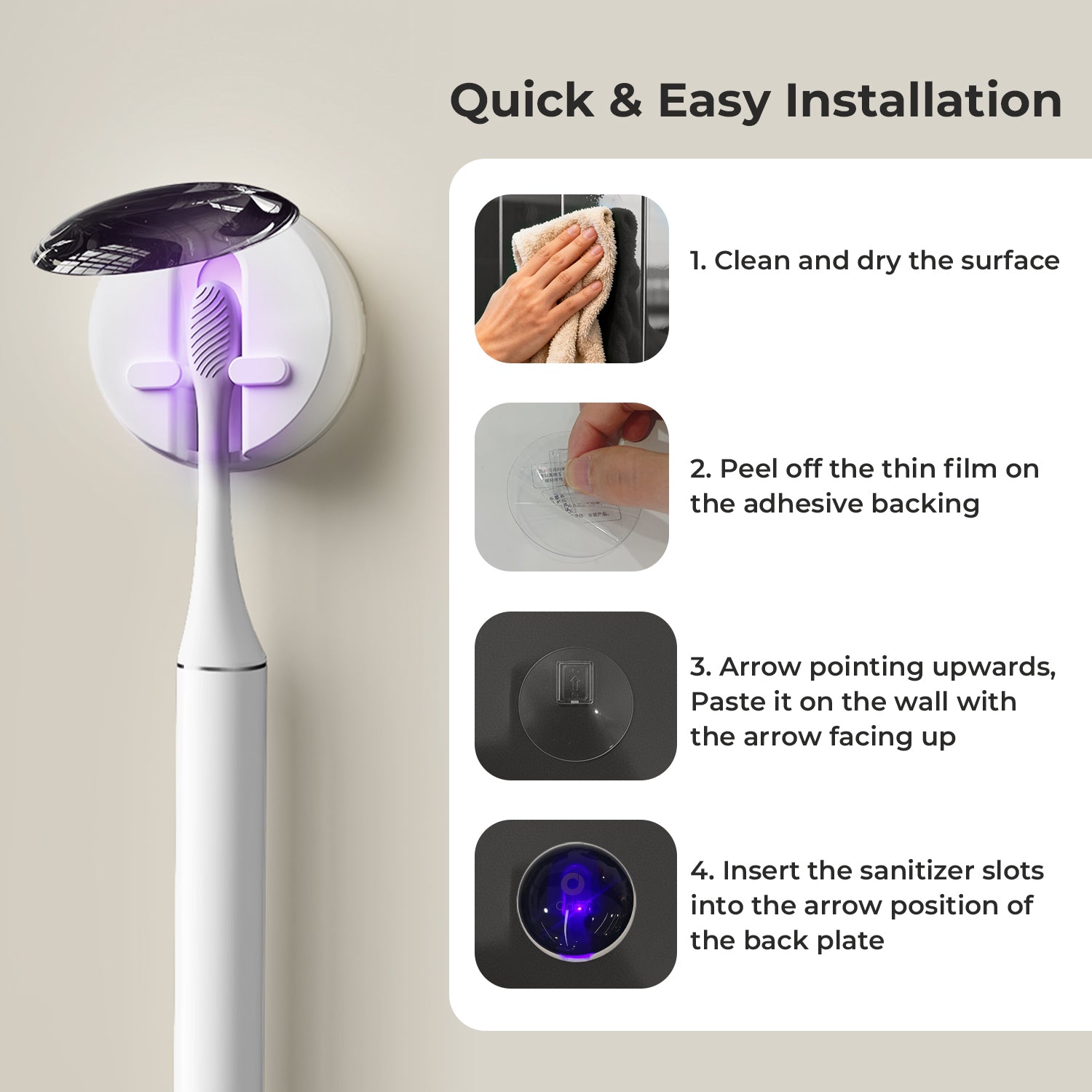ODAY Sonic Electric Toothbrush, Wireless Charging, IPX7 Waterproof, 1 Month+ Battery