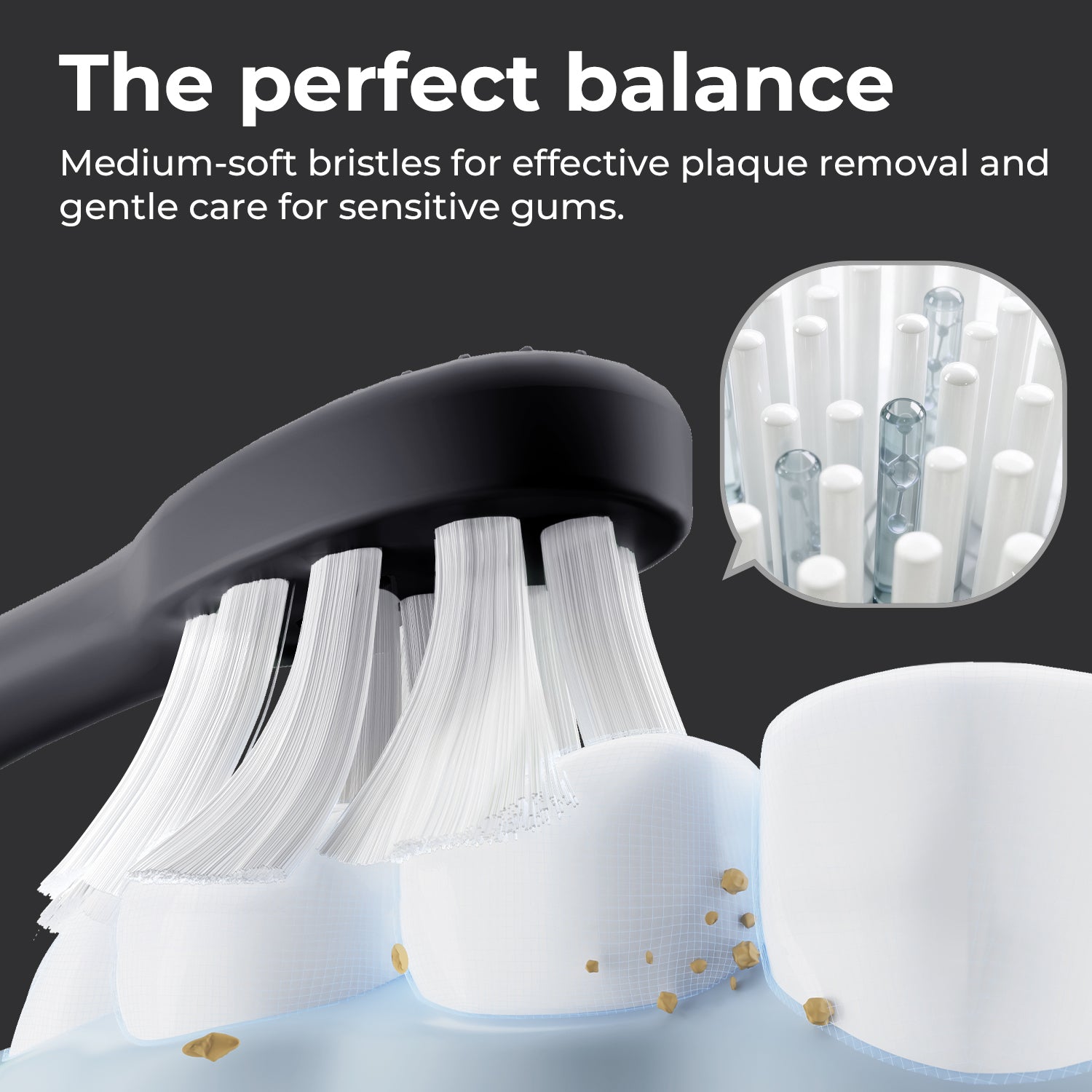 ODAY Electric Toothbrush Heads, Long-Lasting Replacement Brush Heads, Compatible Only with Sonic Electric Toothbrush White - Pack of 3