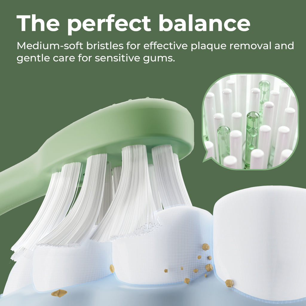 ODAY Electric Toothbrush Heads, Long-Lasting Replacement Brush Heads, Compatible Only with Sonic Electric Toothbrush White - Pack of 3