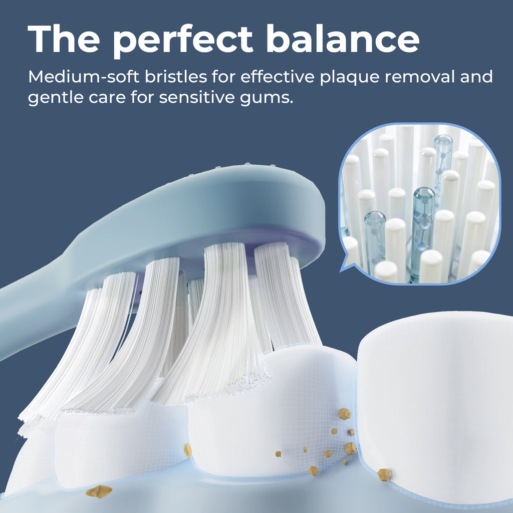 ODAY Electric Toothbrush Heads, Long-Lasting Replacement Brush Heads, Compatible Only with Sonic Electric Toothbrush White - Pack of 3