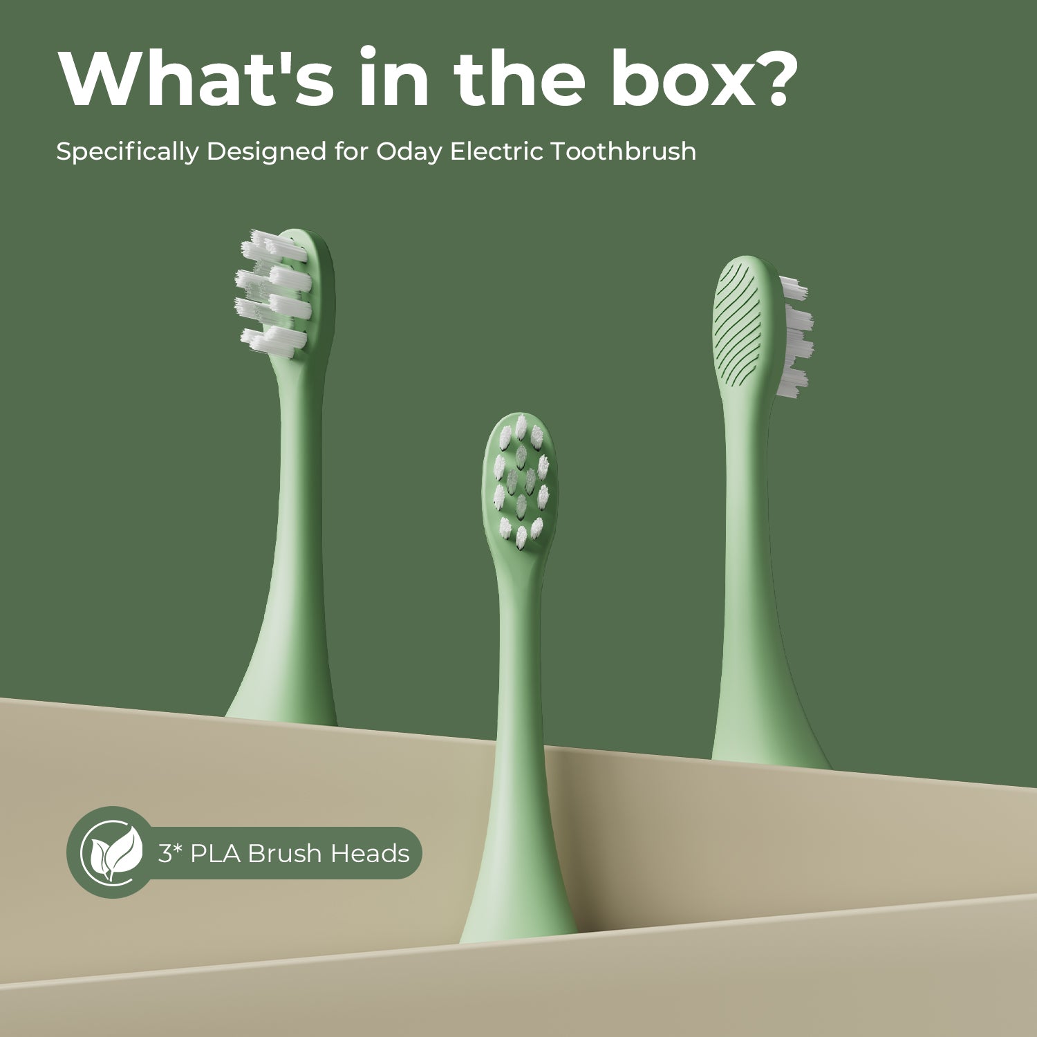 ODAY Electric Toothbrush Heads, Long-Lasting Replacement Brush Heads, Compatible Only with Sonic Electric Toothbrush White - Pack of 3