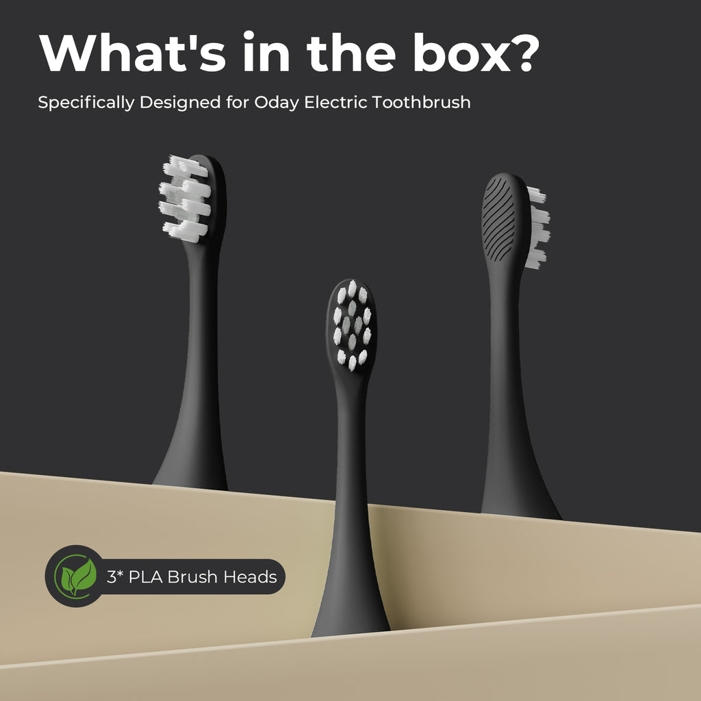 ODAY Electric Toothbrush Heads, Long-Lasting Replacement Brush Heads, Compatible Only with Sonic Electric Toothbrush White - Pack of 3