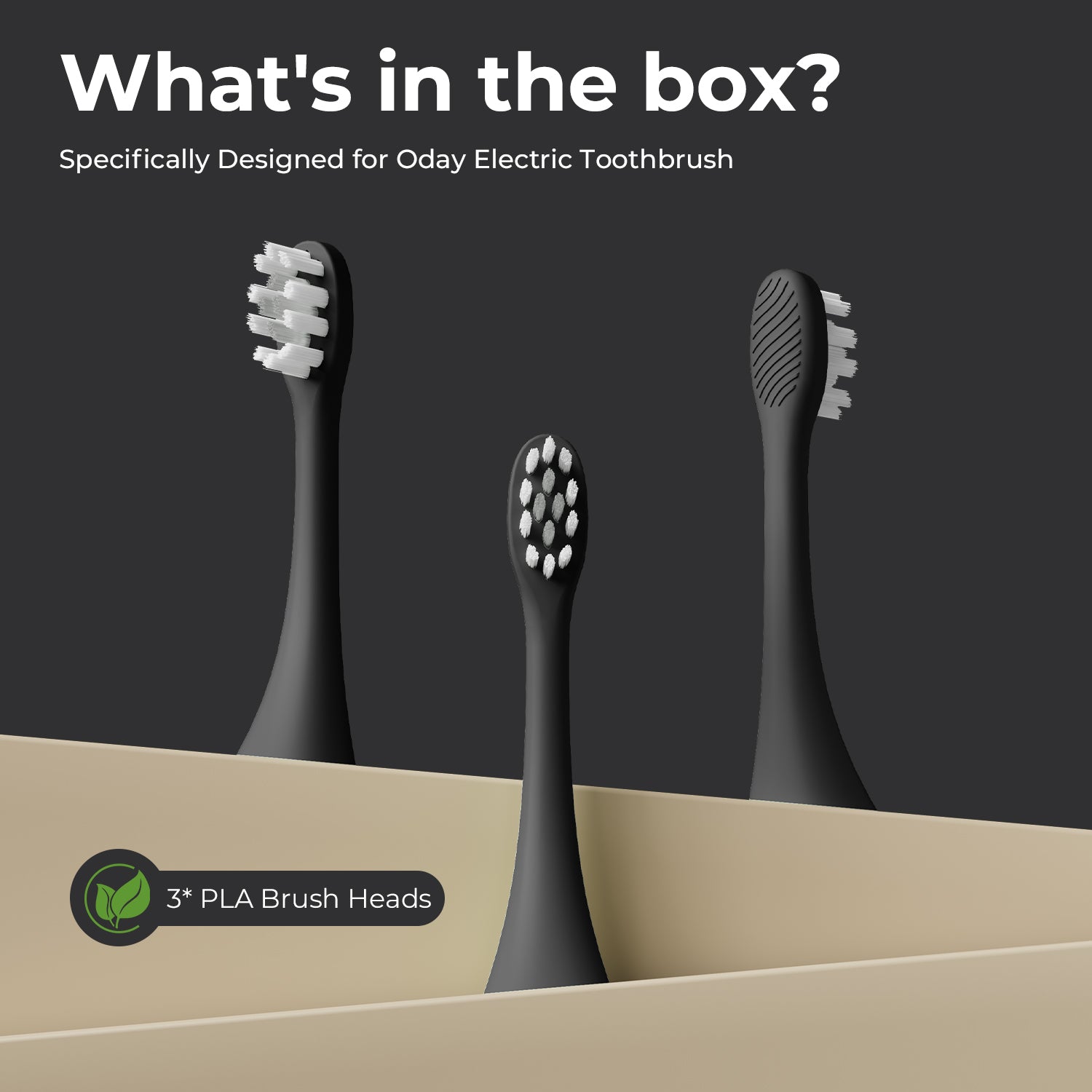 ODAY Electric Toothbrush Heads, Long-Lasting Replacement Brush Heads, Compatible Only with Sonic Electric Toothbrush White - Pack of 3