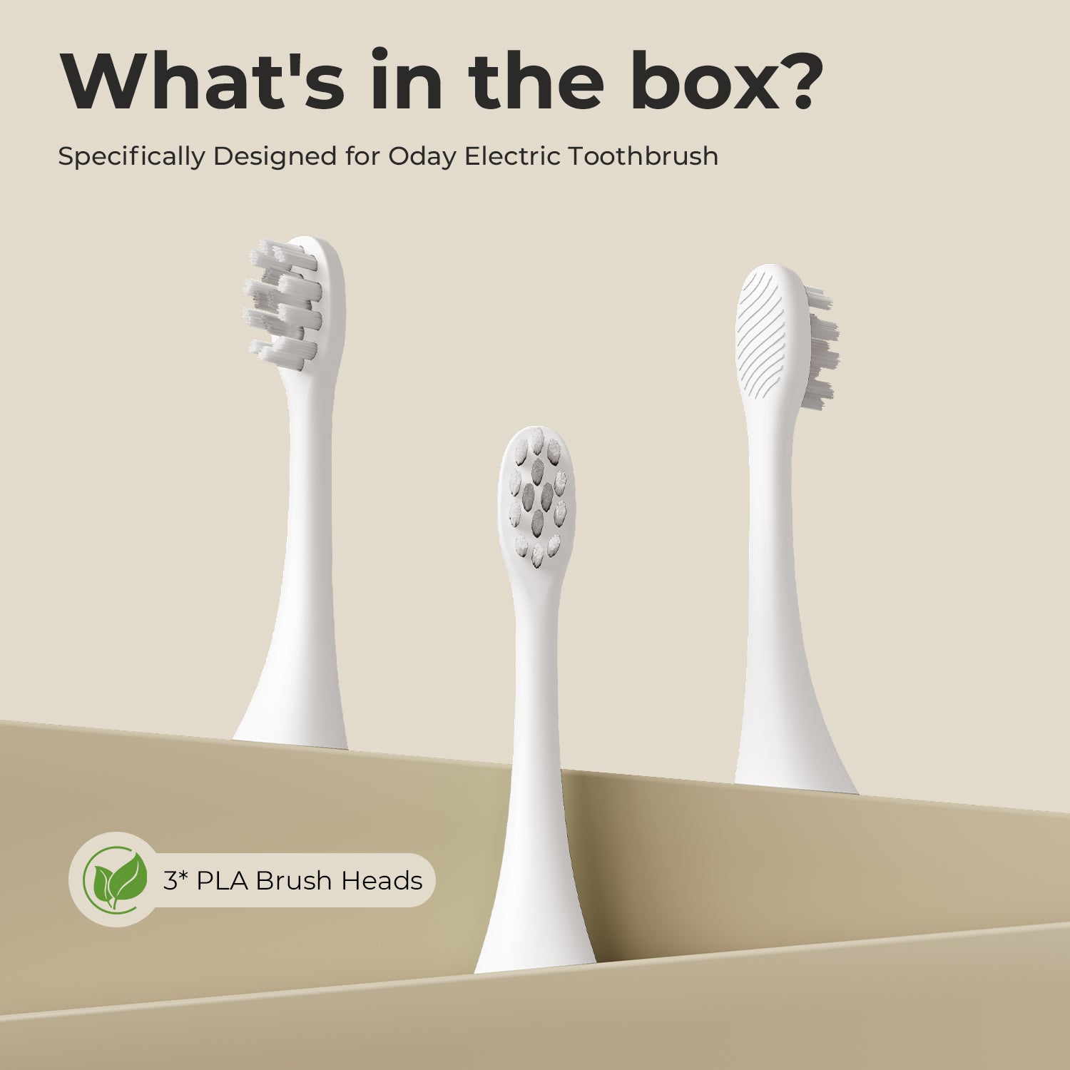 ODAY Electric Toothbrush Heads, Long-Lasting Replacement Brush Heads, Compatible Only with Sonic Electric Toothbrush White - Pack of 3